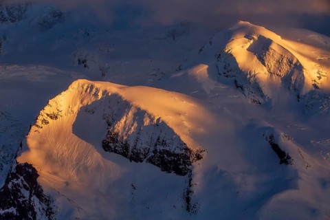 Pollux (4'092?m -13'425?ft) peak in the Pennine Alps at sunset, Gornergrat, Zermatt, Canton of