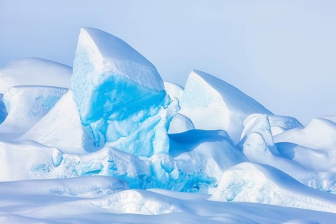 Iceberg in Sermilik Fjord in winter, East Greenland, Arctic, Greenland, geographically part of