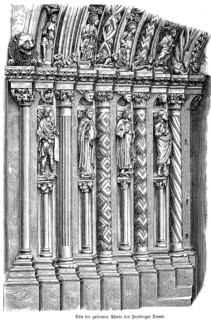 Part of the golden gate of St. Mary's Evangelical Lutheran Cathedral, Freiberg, cathedral,