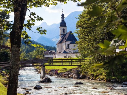 St. Sebastian Catholic Church, Ramsau bei Berchtesgaden, Upper Bavaria, Germany