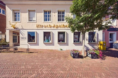 Deer-Apotheke, historic pharmacy, Seidensticker cosmetics studio, building, general architecture,