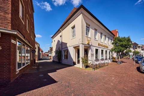 Deer-Apotheke, historic pharmacy, building, general architecture, street made of street clinker,