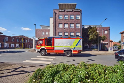 Fire truck, fire department city of Borken, general architecture, commercial building, modern