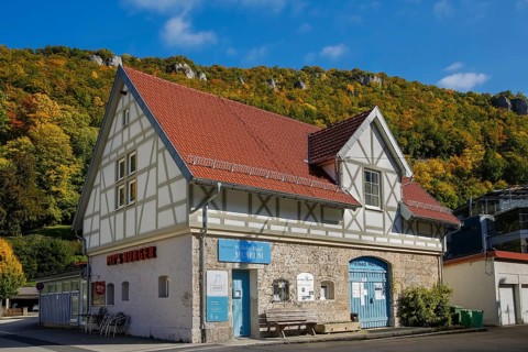 Wilhelm Hauff-Museum, half-timbered house, Lichtenstein-Honau, Municipality of Lichtenstein,