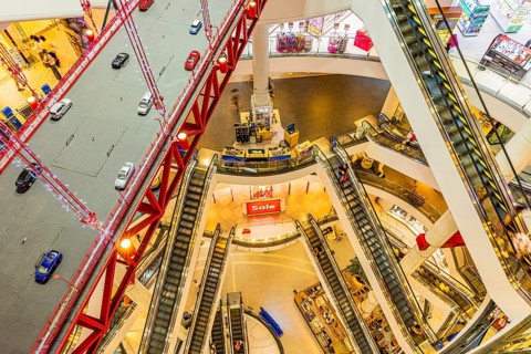 Themed shopping mall, San Francisco theme, luxury stores, Terminal 21, Bangkok, Thailand's