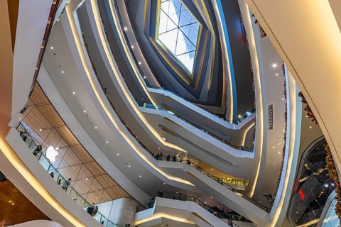 Skylight and various floors in Iconsiam shopping center, Bangkok, Thailand's metropolis, Thailand