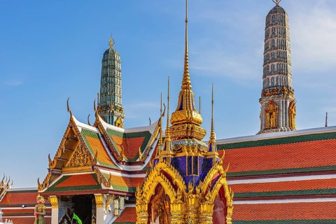 The Grand Royal Palace, Wat Phra Kaeo Buddhist Temple, the Royal Pantheon, Prasad Phra Thepbidon,