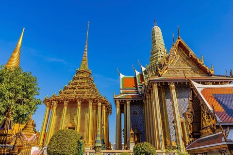 The Grand Royal Palace, Wat Phra Kaeo Buddhist Temple, the Royal Pantheon, Prasad Phra Thepbidon,