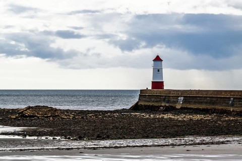 Berwick Pier and Lighthouse, Berwick-upon-Tweed, England, UK