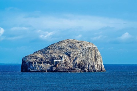 Bass Rock Island and Lighthouse, Scotland's Firth of Forth, Scotland, UK