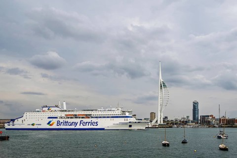 Portsmouth Harbour over Spinnaker Tower, Portsmouth, Gosport, England, United Kingdom