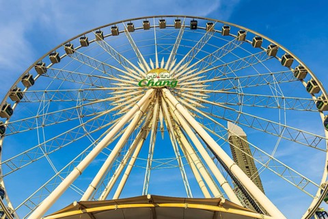 Ferris wheel on the Asiatic Riverfront, Bangkok, Thailand's metropolis, Thailand