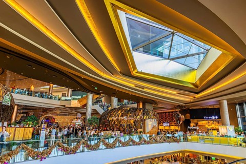 Skylight and top floor in Iconsiam shopping center, Bangkok, Thailand's metropolis, Thailand