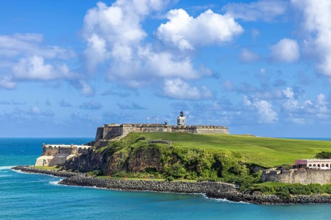National park Castillo San Felipe del Morro Fortress in old San Juan, Puerto Rico
