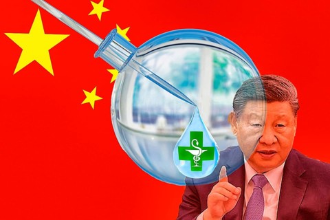 Symbolic image, Germany formerly pharmacy of the world, EU European Union, Beijing becomes