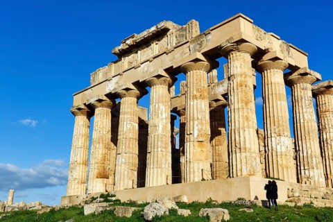 Temple E, Temple of Hera in the ancient Greek city of Selinunte, acropolis, Doric style,