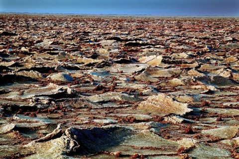 Extensive desert landscape with salt formations, Dallol, Asale, Ethiopia