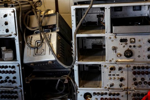 Historical technical equipment in the KGB Museum in Hotel Viru, surveillance equipment, Tallinn,