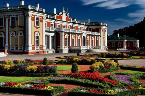 Katharinental Castle with lush gardens and Baroque architecture, Tallinn, Harju, Estonia