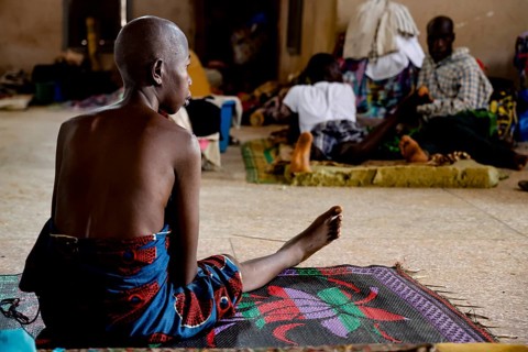 Women in a psychiatric facility in a church environment in Bouaké, Bouké, Côte d'Ivoire