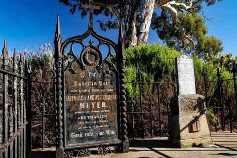 Historic grave sites at Bethany Pioneer Cemetary in Tanunda, Tanunda, South Australia, Australia