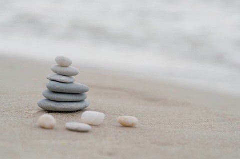 Stones on the beach. pebble on the beach, Poland