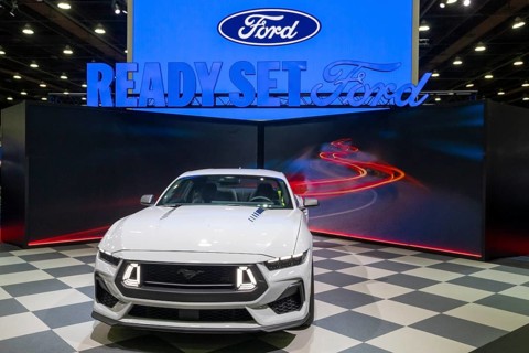 Detroit, Michigan USA - 14 January 2026 - The Ford Mustang RTR on display at the Detroit Auto Show