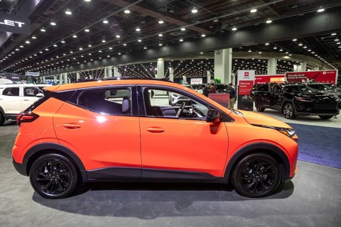 Detroit, Michigan USA - 14 January 2026 - The 2027 Chevrolet Bolt electric vehicle was on display