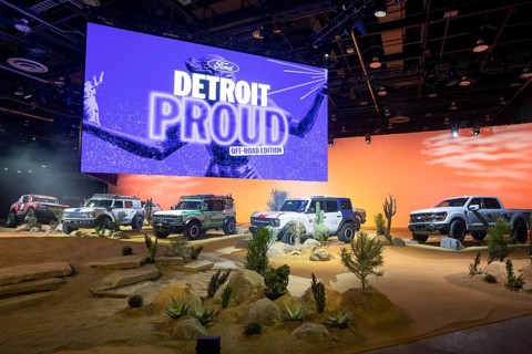 Detroit, Michigan USA - 13 January 2026 - Ford showed its off-road vehicles at the Detroit Auto