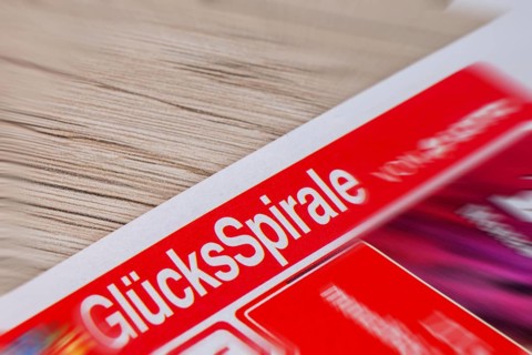 Close-up of a lucky spiral ticket