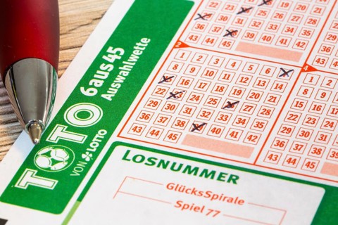 Toto 6aus45: Close-up of a game ticket