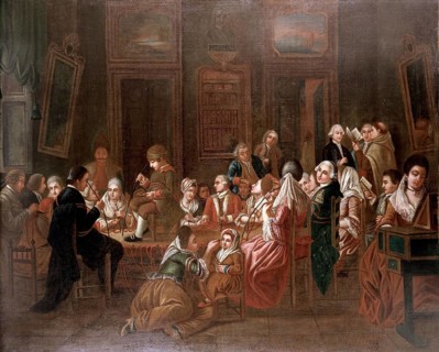 Mesmerische Therapie (Animalischer Magnetismus), umstrittene Heilmethode des 18. Jahrhunderts,