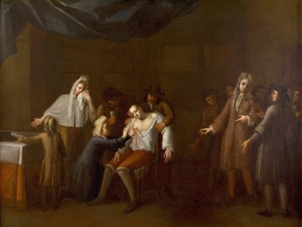 Chirurgie, chirurgische Operation, Patient Ölgemälde, ca. 1730, Medizin, Medizingeschichte,