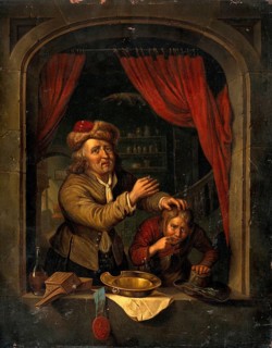 Zahnarzt, Zahnschmerzen, Ölgemälde, Gemälde, historisch 17.Jahrhundert, Medizin, Medizingeschichte