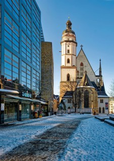 Historic St. Thomas Church, place of work of Johann Sebastian Bach, Protestant Church, Thomaner, in