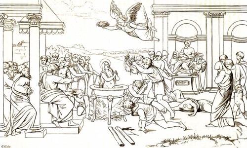 Martyrdom of St. Felicitas, 2nd century, victim of Christian persecution, catholic faith, patron