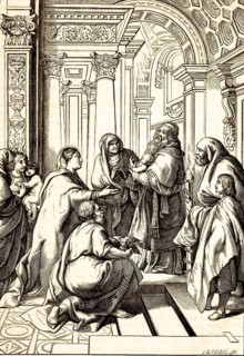 The Presentation of Christ in the Temple, based on a Rubens Cross Acceptance Triptych, Mary, Group,