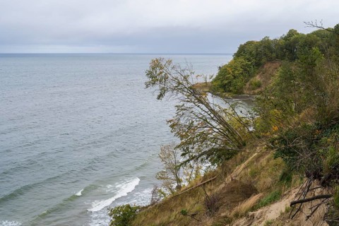 Cliff coast on Nordperd, nature reserve, Baltic resort Göhren, Baltic Sea, Rügen island,