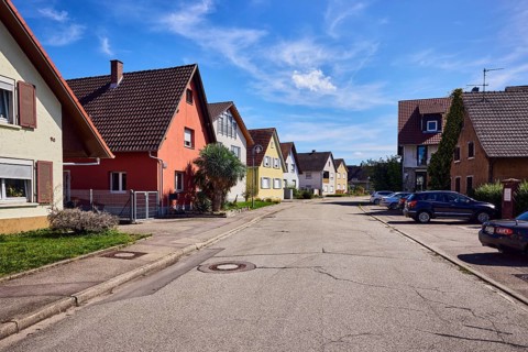 Residential development, residential area, houses, semi-detached house, multi-family houses,