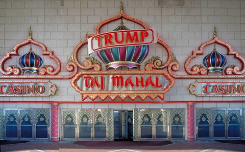 Entrance portal of Trump Casino Taj Mahal, Atlantic City, USA