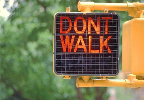 Pedestrian traffic light in New York City, USA