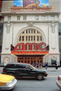 Main Façade and Entrance of the AMC Theater, 42nd Street, New York City, USA