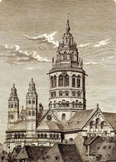Mainz Cathedral or Hohe Dom St. Martin zu Mainz, cathedral, episcopal church, architecture,