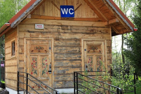 Traditional wooden houses in the village of Chocholow, Podhale-style wooden architecture, listed by