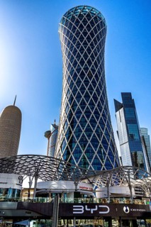 Modern architecture on Al Funduq Street, Doha, Qatar