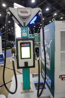 Detroit, Michigan USA - 14 January 2026 - A City of Detroit electric vehicle charging station,