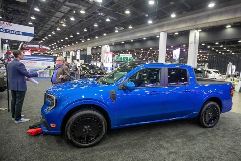 Detroit, Michigan USA - 14 January 2026 - The Ford Maverick Lobo, winner of the 2026 Truck of the
