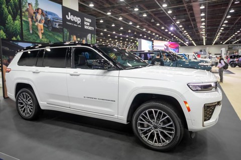 Detroit, Michigan USA - 14 January 2026 - The Jeep Grand Cherokee on display at the Detroit Auto