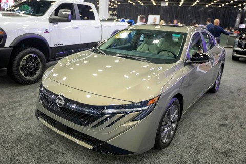 Detroit, Michigan USA - 14 January 2026 - The Nissan Sentra on display at the Detroit Auto Show