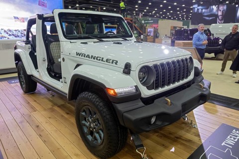 Detroit, Michigan USA - 14 January 2026 - The 2026 Jeep Wrangler, 85th anniversary edition, on